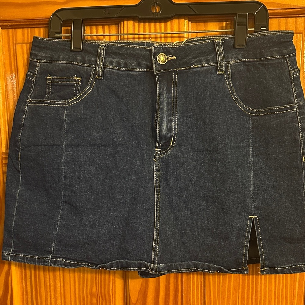 Dark Blue Denim Skort